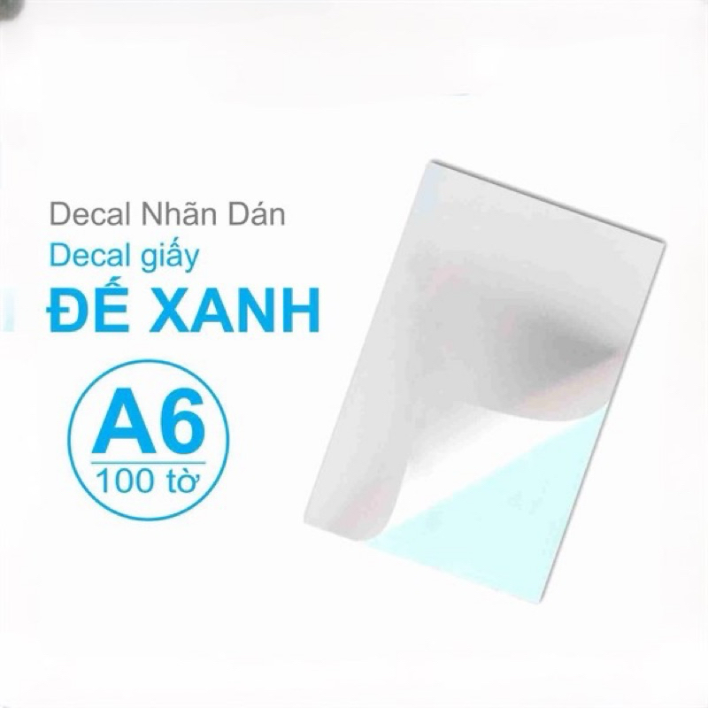 Giấy Decal A6 in tem Vận Chuyển, Phiếu Gửi Hàng [Xấp 100 Tờ]