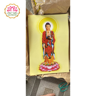 Tranh Phật A Di Đà Khổ 40x60cm – In Giấy Cao Cấp Treo Thờ, Trang Trí Không Gian Thiền