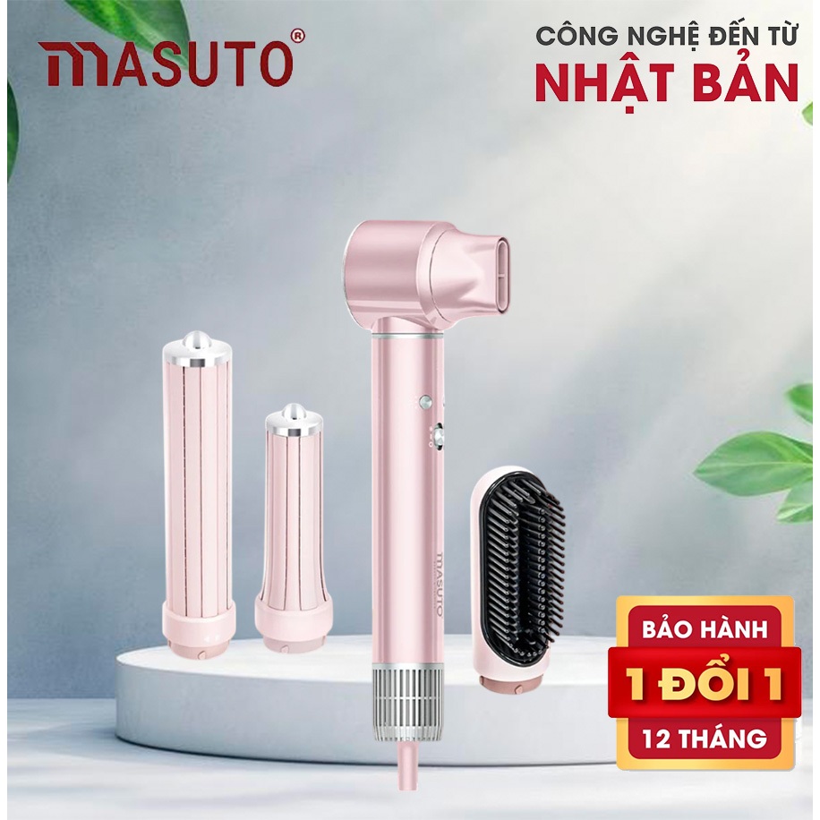 Máy Sấy Tóc Tạo Kiểu 5in1 Masuto Đa Chức Năng Công Nghệ Ion Giảm Hư Tổn Tóc 1300W