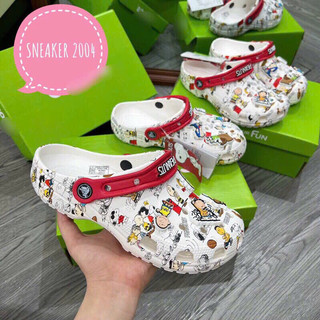  Dép sục Classic clogs Peanuts Snoopy kèm 8 jibbitz cực xịn như ảnh 