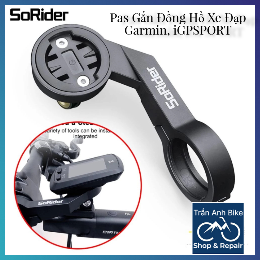 Giá Pas Gắn Đồng Hồ Xe Đạp Garmin, iGPSPORT - Nhãn hiệu SoRider