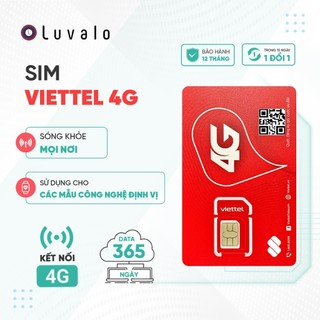  Sim 4G Viettel sim sử dụng định vị xe máy ô tô đồng hồ trẻ em Free 12 Tháng Luvalo 