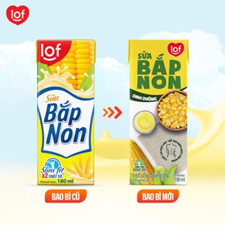    MUA 2T TẶNG KHẨU TRANG CHO BÉ   Sữa bắp non dinh dưỡng LOF thùng 24 hộp x 180ml 