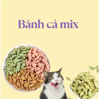 500g, 1kg bánh cá catnip mix cho mèo gói hút chân không
