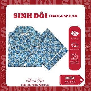  Pijama nam phi bóng Thịnh Phát mặc nhà mặc ngủ dài tay quần dài mềm mịn thoáng mát 