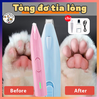 Tông Đơ Tỉa Lông Bàn Chân Cho Chó Mèo Có Đèn Led Soi Sáng,Tông Đơ Cắt Tóc Chân Sạc Usb Full Phụ Kiện