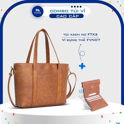 Combo túi xách nữ FADODA FTX3 và ví cầm tay FVN07