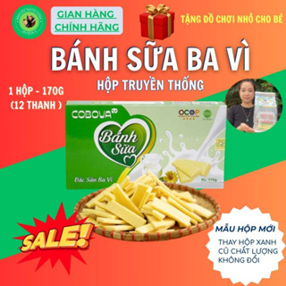 Hộp Bánh Sữa Ba Vì Truyền Thống Ít Đường Nguyên Chất Con Bò Vàng COBOVA Thay Hộp Xanh Ba Vì Milk