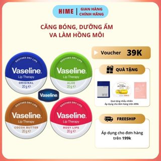  Dưỡng môi Vaseline Lip Therapy 20g bản UK Làm hồng và dưỡng ẩm hiệu quả 