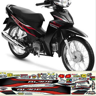 TEM RỜI WAVE BLADE 110 ĐEN ĐỎ DECAL 3 LỚP BỀN MÀU