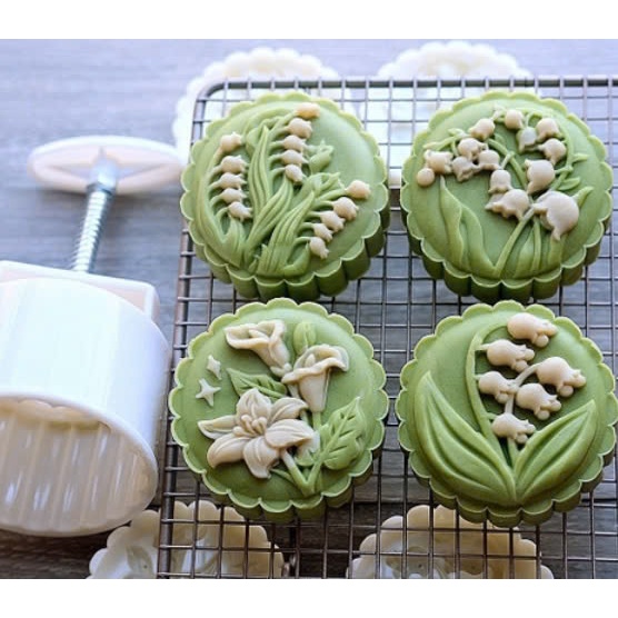 Khuôn trung thu Hoa Ly 150gr - 180gr