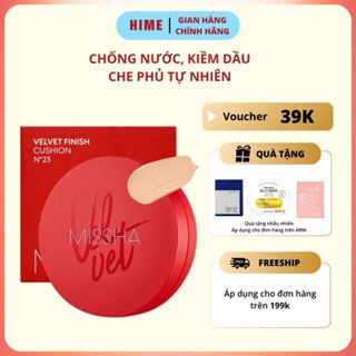 Phấn nước chống nắng che phủ tốt Missha Đỏ Velvet Finish Cushion Hàn Quốc SPF50+ PA+++ 15g