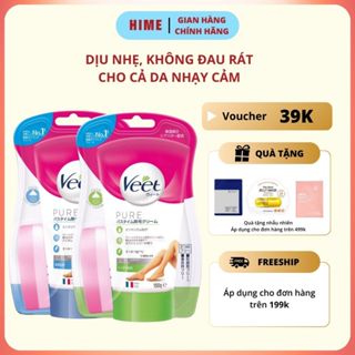 Kem Tẩy Lông Veet Nhật Bản 150g [Tặng Kèm Bông Mút]