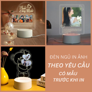 Đèn Ngủ Led 3D In Ảnh Khắc Theo Yêu Cầu, Quà Tặng Bố Mẹ, Bạn Gái, Quà Kỷ Niệm Ý Nghĩa