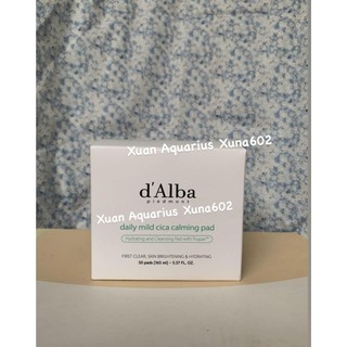 (Sẵn) Toner Pad dAlba rau má cấp ẩm và tẩy da chết dịu nhẹ hàng ngày (50 miếng,165ml)