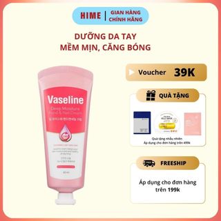 Kem Dưỡng Da Tay Và Móng Vaseline Deep Moisture 60ml, giúp bạn chăm sóc da tay mềm mại hơn