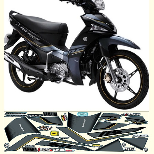 TEM ZIN SIRIUS FI RC ĐEN XANH DECAL 3 LỚP BỀN MÀU