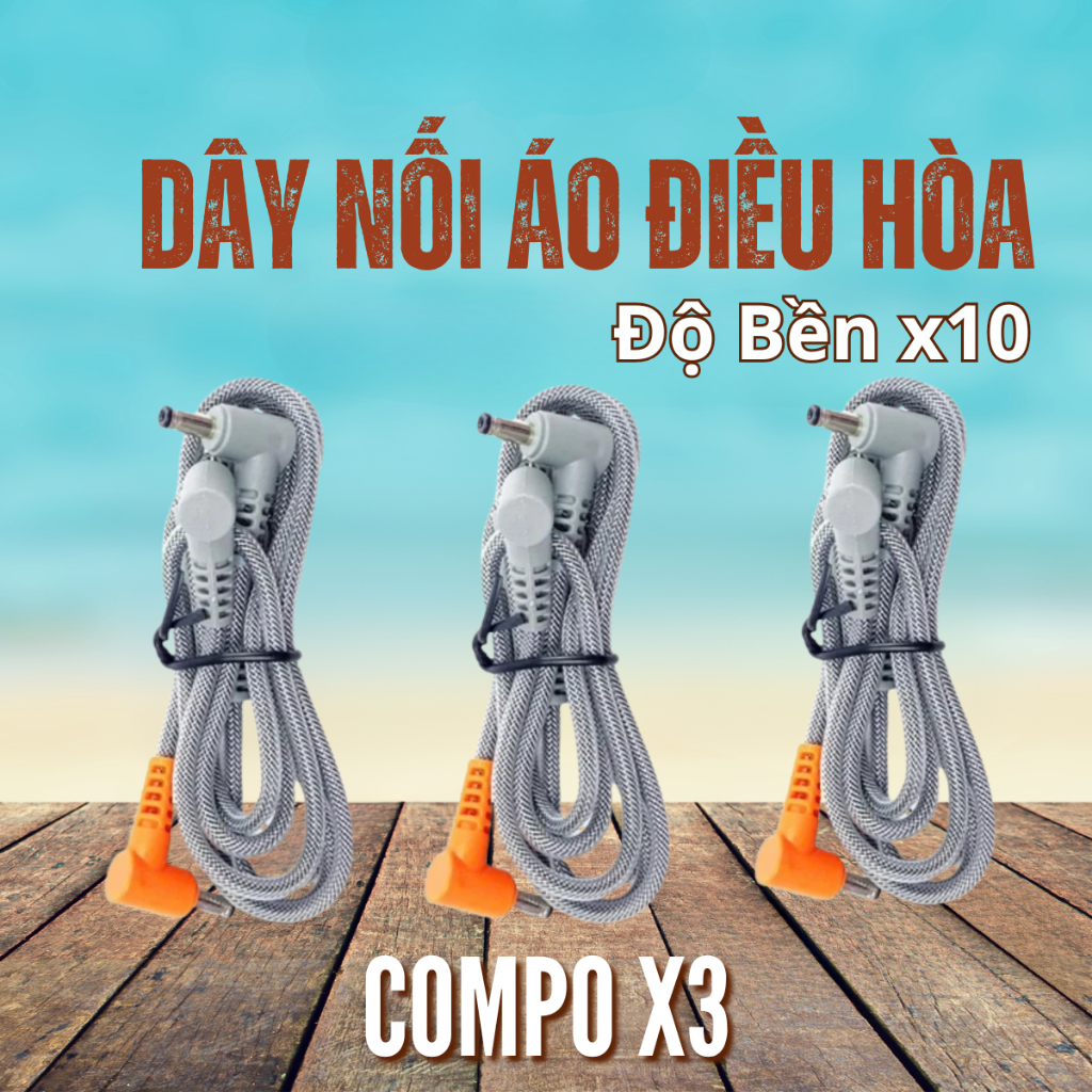 Compo 3 Dây Kết Nối Pin RA Quạt Áo Điều Hòa Bọc Cước