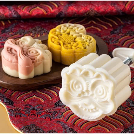 Khuôn trung thu 1 mặt Lân 50gr