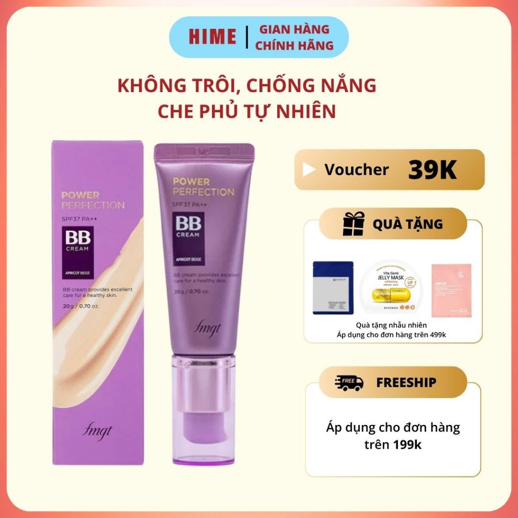 Kem nền BB Tím Power Perfection BB Cream 20gr Màu 201 Cho Da Sáng Hồng