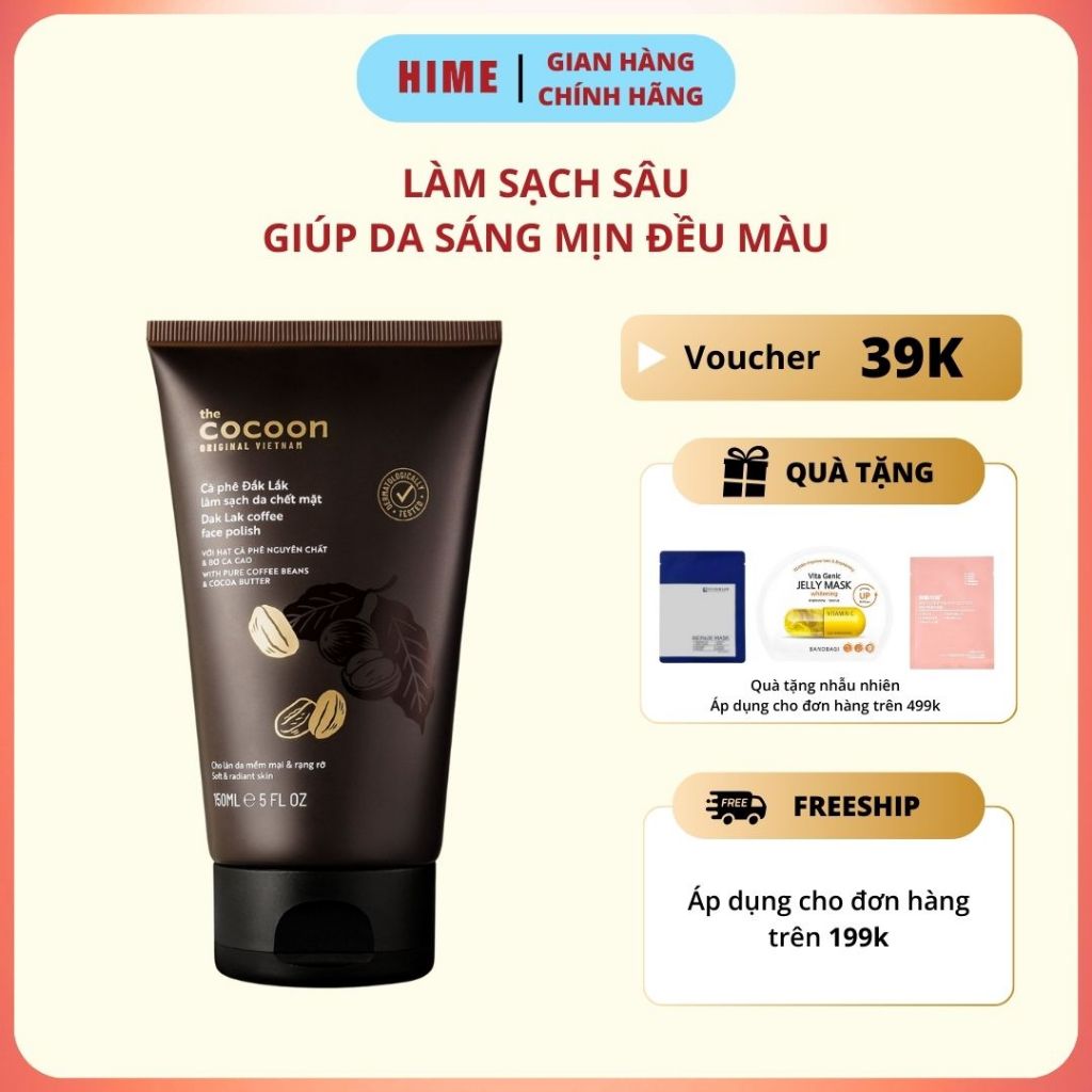 Tẩy Tế Bào Chết Mặt Cà Phê Đắk Lắk Cocoon 150ml
