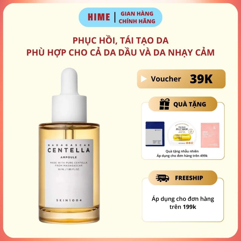 Serum Rau Má Skin1004 Madagascar Centella Asiatica Ampoule 55ml Chính Hãng