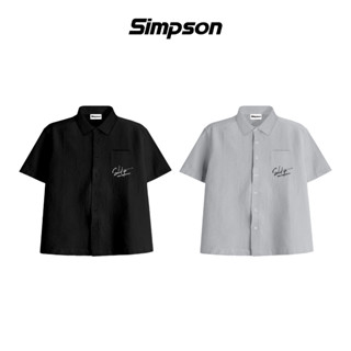 Áo Sơ Mi Đũi Boxy Thêu Đắp Túi SIMPSON Snake Không Nhăn Unisex Local Brand - SM02