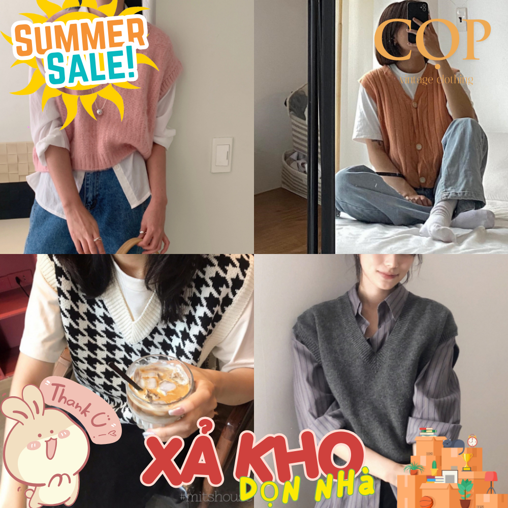 [ ÁO NỮ ]Áo Gile len xịn xò style vintage, casual Nhật,Hàn - secondhand (2hand) CỌP.vintage