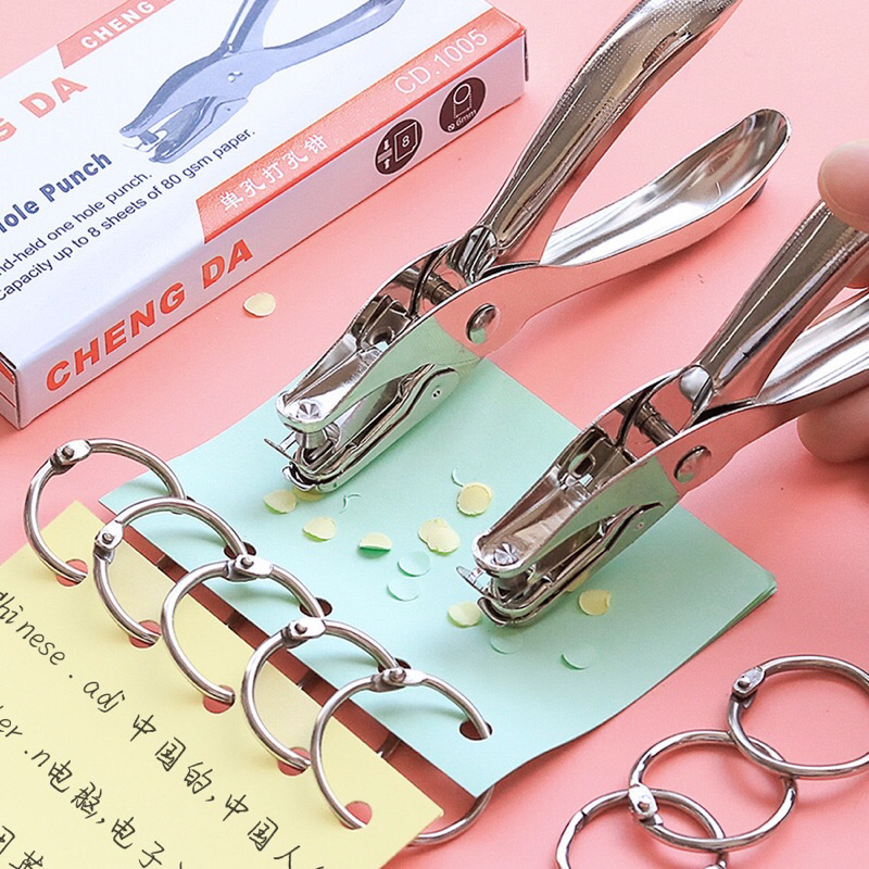 Kìm bấm lỗ giấy, đục lỗ vải dạ nỉ 6mm