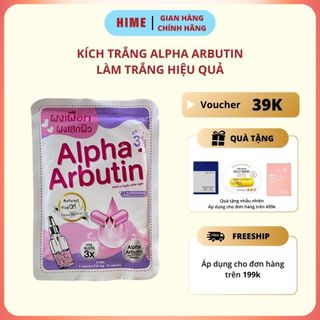 Viên Bột Kích Trắng ALPHA ARBUTIN HYA GLUTA mẫu mới 2024 bổ sung HYA GLUTA gấp 3 lần
