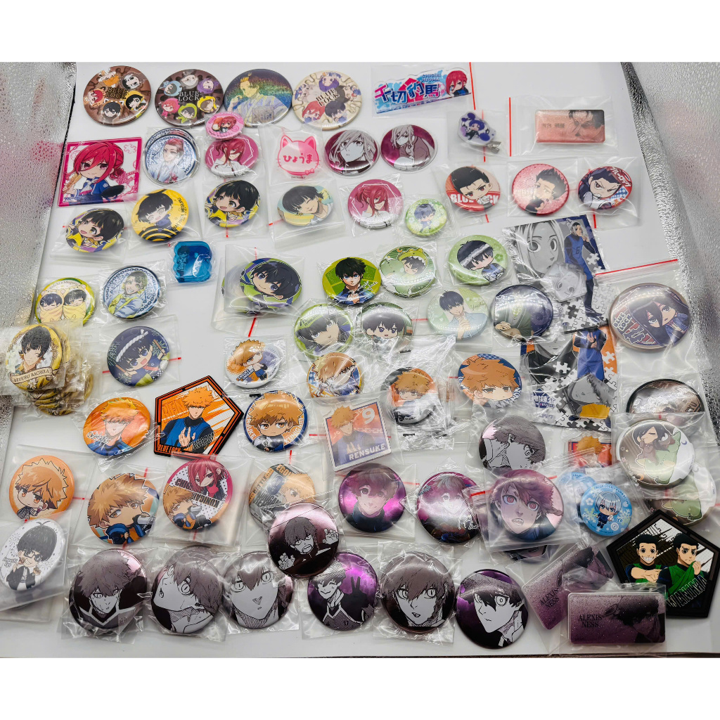 Vật phẩm Goods huy hiệu, móc khóa các nhân vật BLUE LOCK, BLLK, số 01 Chính hãng