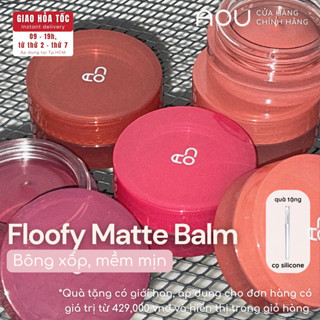 AOU Floofy Matte Balm 4.5g – Son môi má hồng marsmallow bông xốp, mềm mịn (Không kèm cọ)
