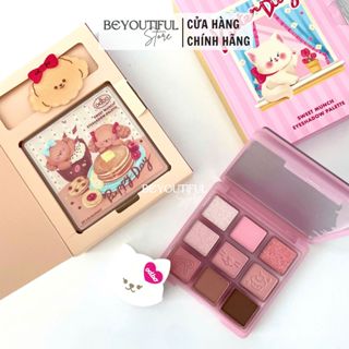 Bảng Phấn Mắt ODBO 9 Ô Sweet Munch Kitten Day & Puppy Day - Tặng Kèm Kẹp Tóc Dễ Thương