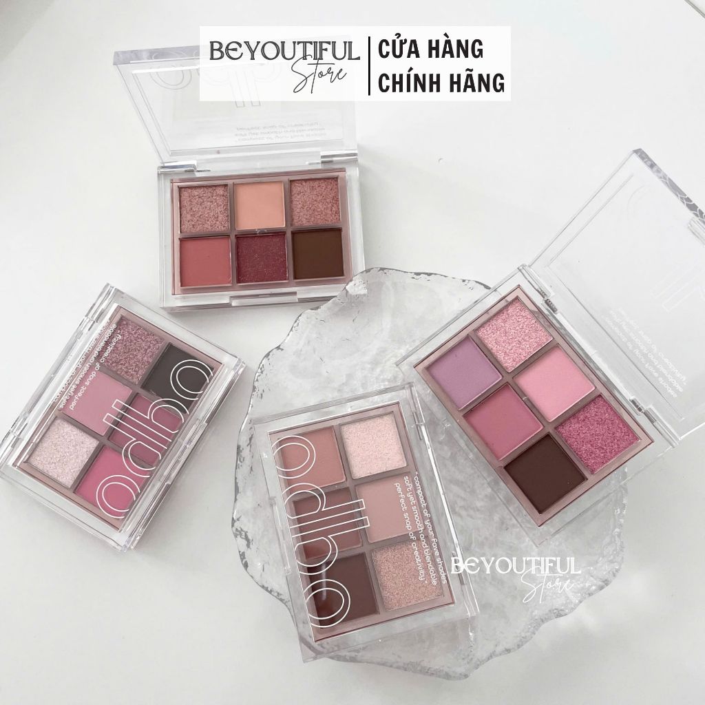 Bảng Phấn Mắt ODBO 6 Ô Signature Eyeshadow Thái Lan, Phấn Mịn Bám Màu Tốt