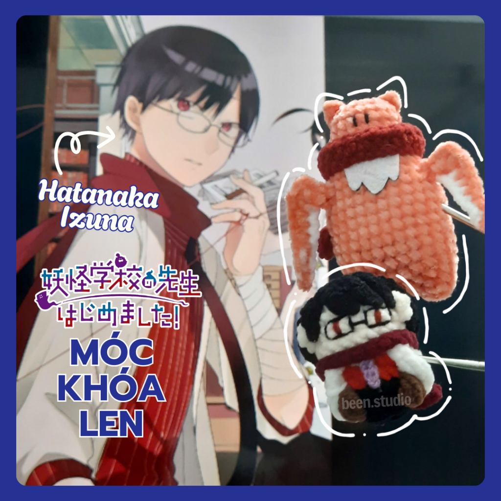 Móc khoá len thầy Hatanaka Izuna Anime Manga YouHaji Youkai Gakkou no Sensei Hajimemashita