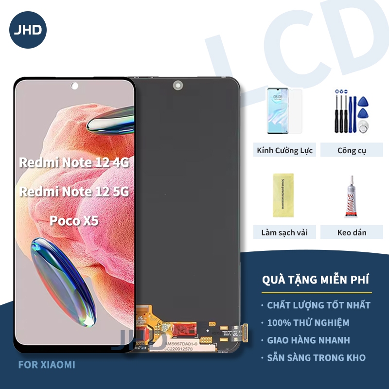 Dành Cho Xiaomi Redmi Note 12 4G Note 12 5G Poco X5 Lắp ráp màn hình LCD thay thế