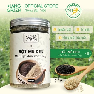  Bột mè đen nguyên chất JANG GREEN mix đậu đen xanh lòng không đường bột ngũ cốc dinh dưỡng nhà làm 