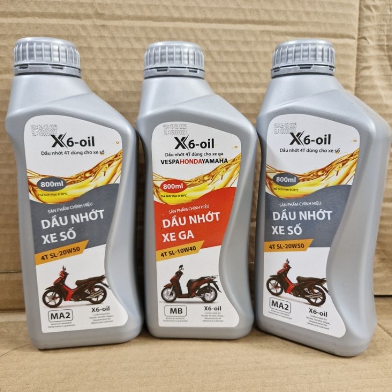 Dầu Nhớt X6 Oil Chính Hãng 0.8L – Nhớt 4T Cao Cấp Cho Xe Ga & Xe Số | Làm Mát Nhanh, Bảo Vệ Động Cơ