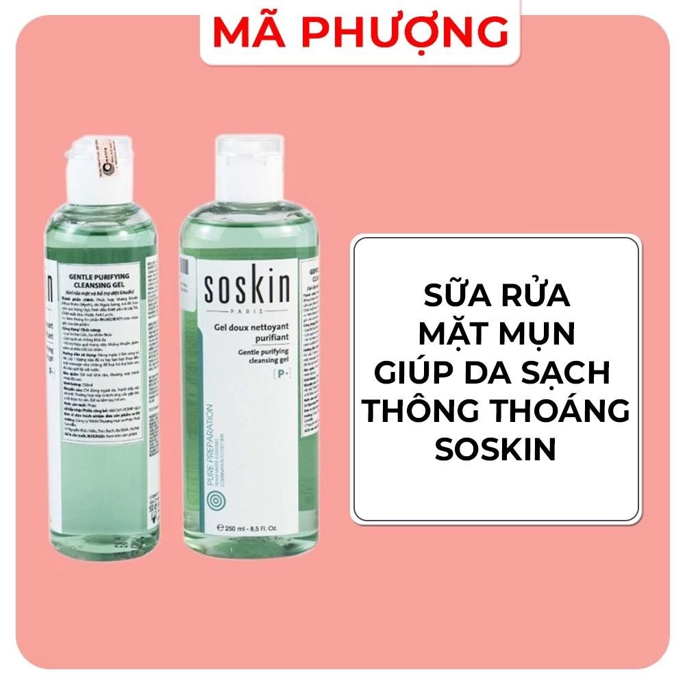 SỮA RỬA MẶT SOSKIN da dầu mụn