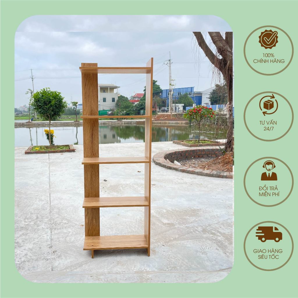 GÓC 15-Kệ góc 5 tầng Vân Vân,kệ sách gỗ, kệ đựng đồ decor chất liệu gỗ MDF bền đẹp tiện lợi