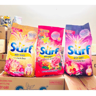  Bột giặt Surf 5,5kg  5.3kg vàng hương nước hoa duyên dáng vàng  hồng nước xả vải 5.5kg 