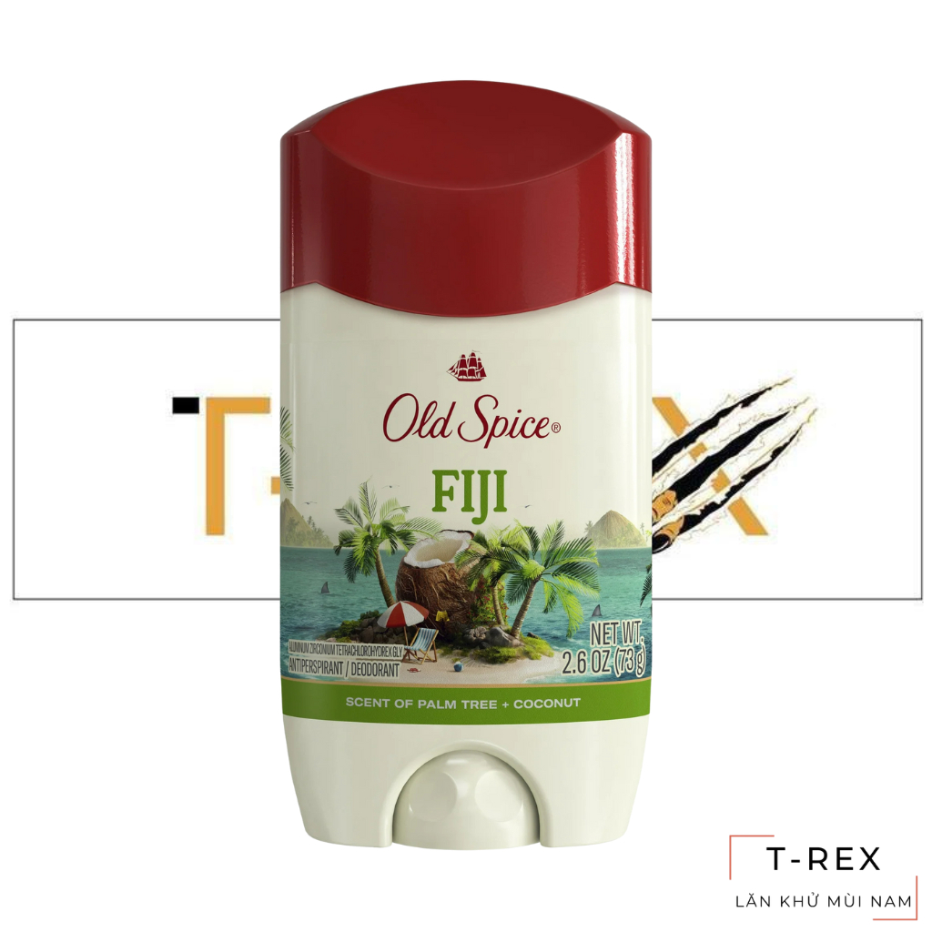 Lăn Sáp Khử Mùi Nam Old Spice FIJI ANTIPERSPIRANT 73g (Sáp Trắng)