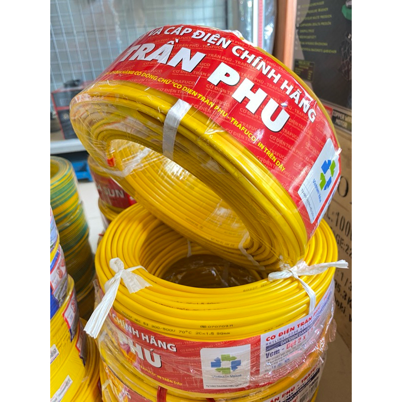 dây điện Trần Phú đôi dẹt 2*0,75 - 2*4 chính hãng, 41 Phương Liệt