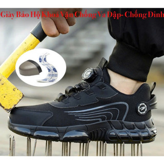 Giày Bảo Hộ Lao Động Nút Vặn Siêu Nhẹ SAFEGO 269 Mũi Bọc Thép Chống Va Đập/Đế Kevlar Chống Đinh/Chống Trơn Trượt-Tặng Vớ
