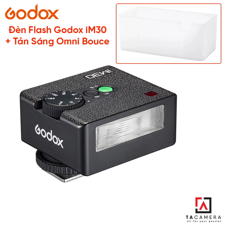 Combo Đèn + Tản Sáng - Đèn Flash mini Godox iM30 - Chính hãng
