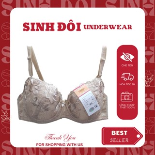  Áo ngực nữ ren mút mỏng nâng ngực Lovely có gọng cúp xéo mềm mịn thoải mái phom lớn size 34-36-38-40 
