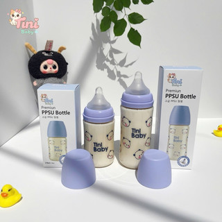 Bình sữa cho bé Tini Baby PPSU cao cấp họa tiết xinh xắn size 170ml/270ml
