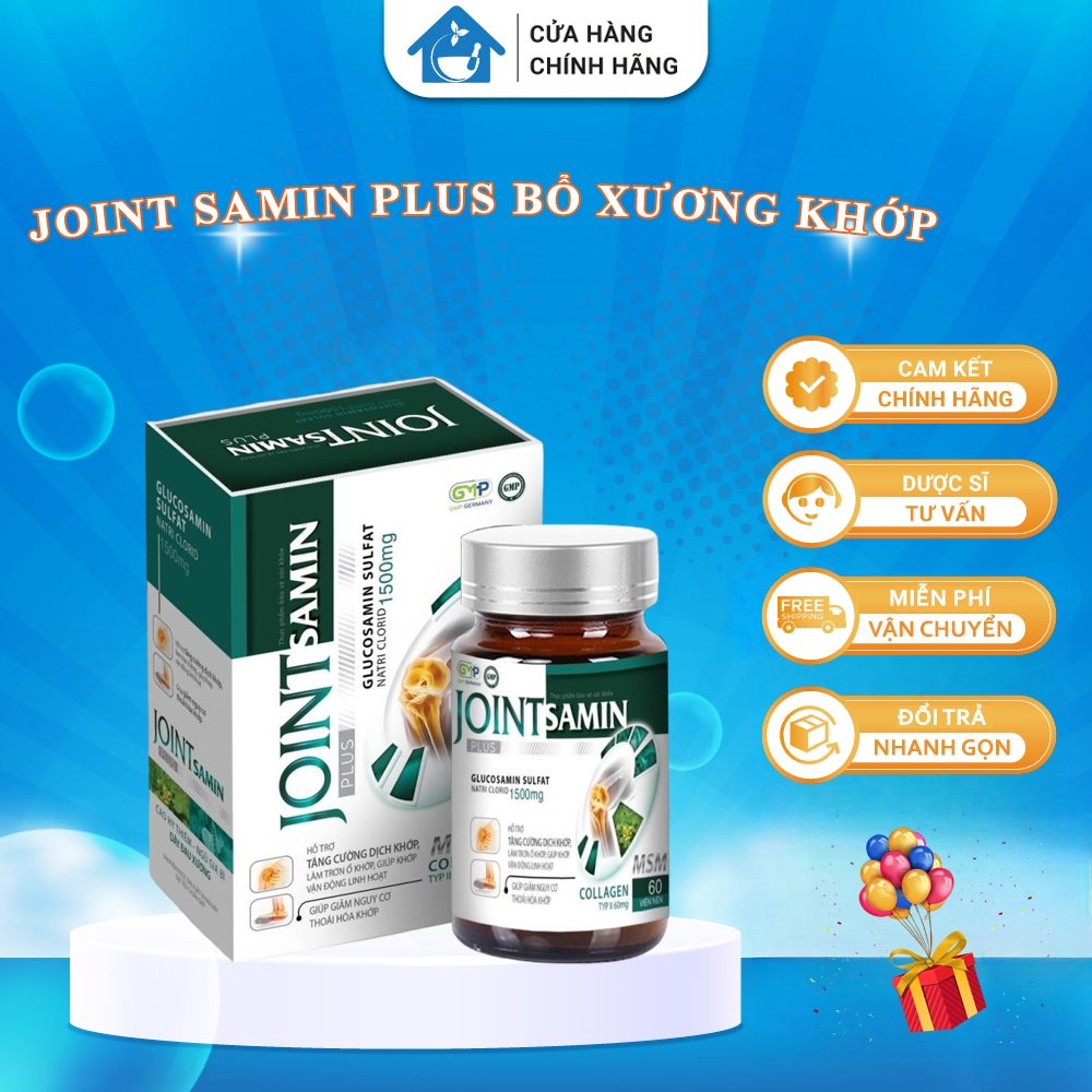 Joint Samin Plus (hộp 60 viên) bổ khớp hỗ trợ giảm nguy cơ thoái hóa khớp