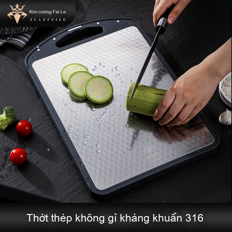Thớt kháng khuẩn inox 316 cao cấp, Thớt gia dụng kháng khuẩn thớt hai mặt thớt trường hợpCho nhà bếp