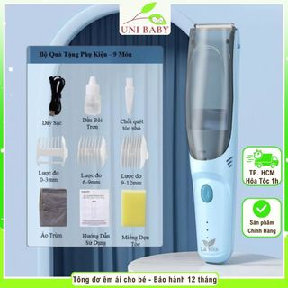 Tông đơ hớt tóc cho bé Miusta và La Vita êm ái và an toàn bảo hành 12 tháng, hút tóc nhỏ giảm ngứa ngáy